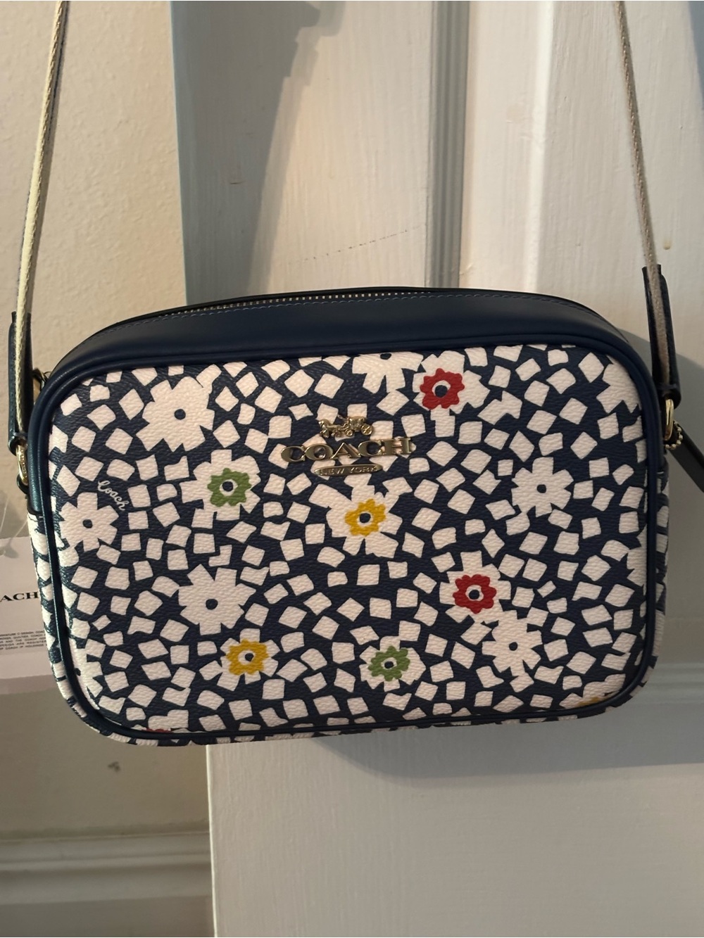 Coach Navy Floral Jamie Crossbody NWT $350